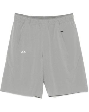 Oakley Logo-Print Track Shorts - Grey
