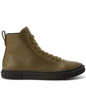 Giuseppe Zanotti Ecoblabber Lace-Up High-Top Trainers - Brown