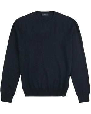 Fay Pullover Mit Rundem Ausschnitt - Blau