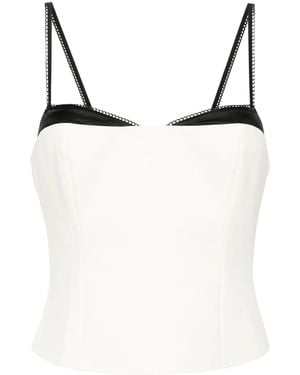 Reformation Melanie Sweetheart Neck Top - White