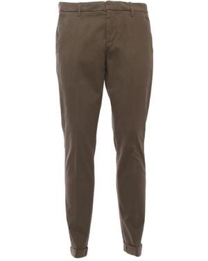 Dondup Pantaloni Gaubert Con Risvolti - Grigio