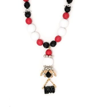 Amir Slama Charm-Detail Beaded Necklace - White