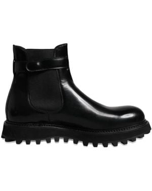 Dolce & Gabbana Belted Dg Logo Chelsea Boots Shoes Calf Leather - Black
