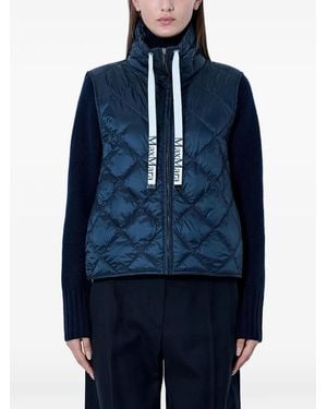 Max Mara Diamond-Quilted Gilet - Blue