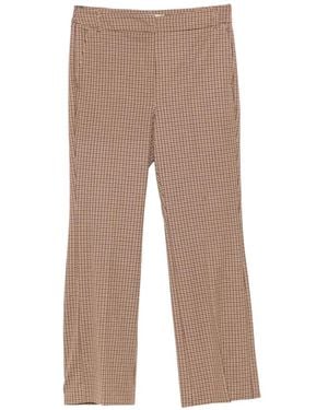 iBlues Check-Pattern Tailored Pants - Natural