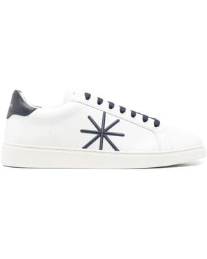 Manuel Ritz Star-Appliqué Leather Sneakers - White