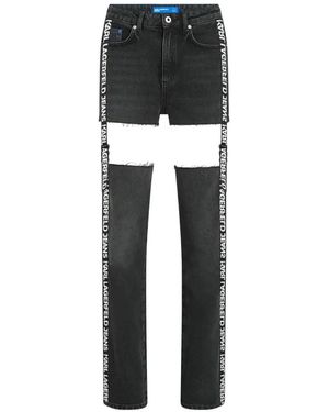 KARL LAGERFELD Vaqueros Con Aberturas - Negro