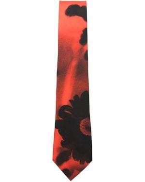 Paul Smith Floral-Print Silk Tie - White