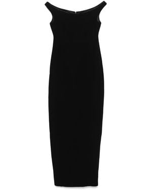 TOTEME Curved Off-Shoulder Dress - Black
