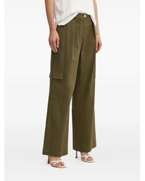 Liu Jo Pleated-Front Cargo Trousers - Green