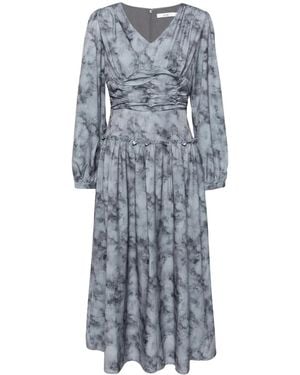 B+ AB Marble Pattern Maxi Dress - Gray