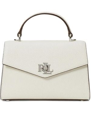 Ralph Lauren Farah Logo-Plaque Tote Bag - White