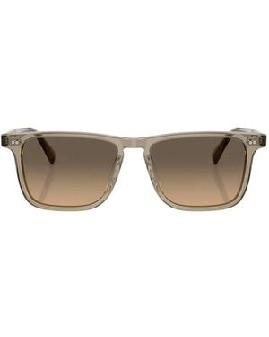 Oliver Peoples Brano Square-Frame Sunglasses - Grey