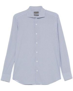 Dell'Oglio Geometric-Print Shirt - Blue