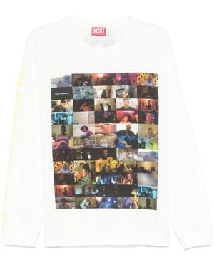 DIESEL T-Boxty-LS T-Shirt - Weiß