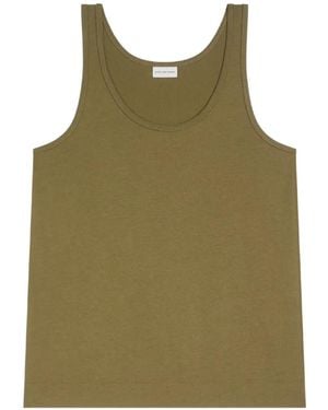 Dries Van Noten Cotton Tank Top - Green
