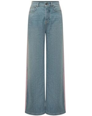 Fiorucci Stripe-Detail Baggy Jeans - Blue