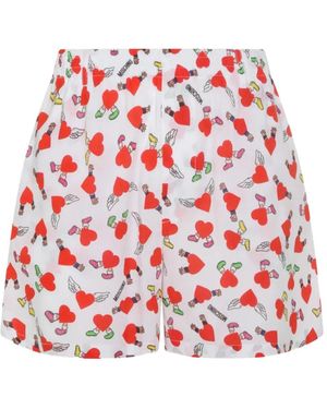 Moschino Printed Shorts - Red