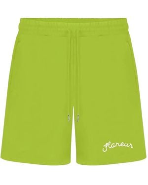 flâneur Joggingshorts Mit Signature-Logo - Grün
