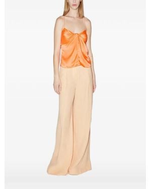 Rosetta Getty Twist-Front Tank Top - Orange