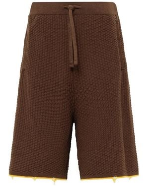 Laneus Knitted Shorts - Brown