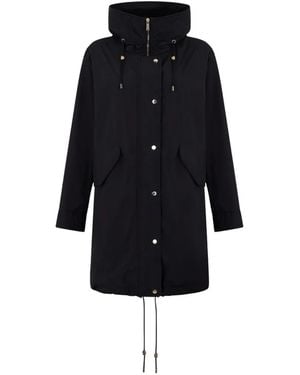 Moorer Hooded parka coat - Negro