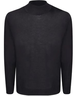 Dell'Oglio Pullover Mit Gerippten Details - Blau