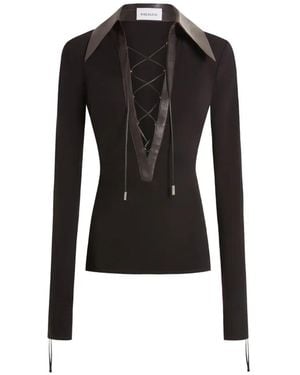 16Arlington Pia Oberteil Mit Schnürkragen - Schwarz