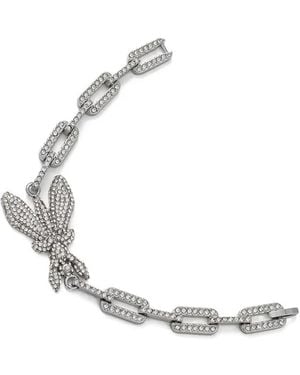 Patrizia Pepe Embellished Chain Bracelet - White