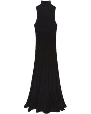 MSGM High Neck Maxi Dress - Black