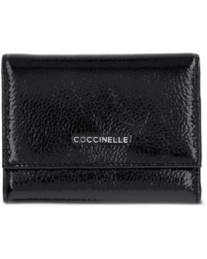 Coccinelle Portemonnaie Mit Knitteroptik - Schwarz