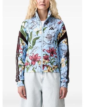 adidas X Farm Rio House Of Tiro Sweater Met Bloemen-Print - Blauw