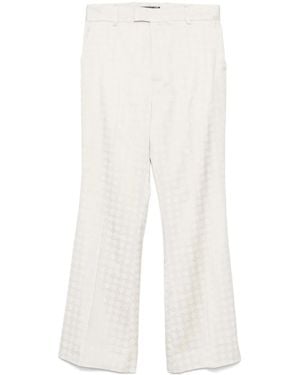 Amiri Pantaloni Svasati Con Monogramma Ma - Bianco