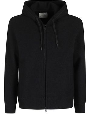 Circolo 1901 Zipped Drawstring Hoodie - Black