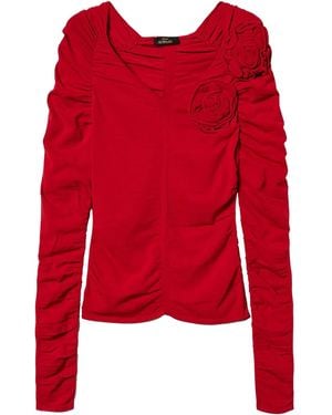Twinset フローラル トップ - レッド