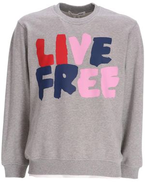 Comme des Garçons Sudadera Live Free - Gris