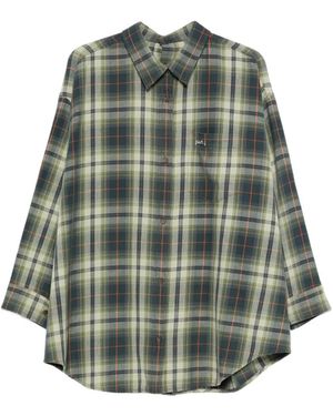 Juun.J Plaid Pocket Shirt - Green