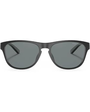 Polo Ralph Lauren Matte-Finish Rectangle-Frame Sunglasses - Gray