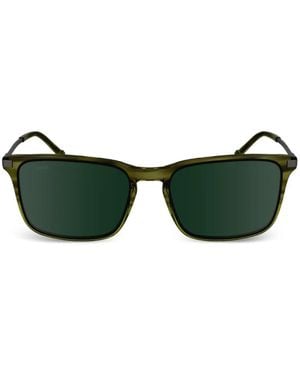 Zeiss Striped Rectangle-Frame Sunglasses - Green