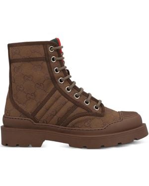 Gucci Gg-Pattern Boots - Brown