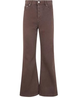 By Malene Birger Five-Pockets Flared Trousers - Brown