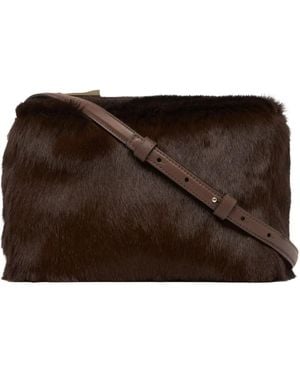 Marsèll Faux-Fur Shoulder Bag - Brown