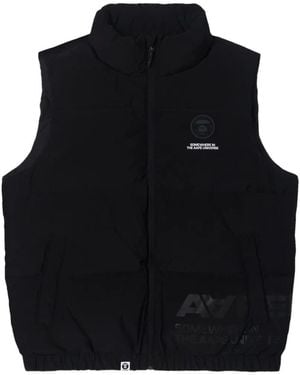 Aape By A Bathing Ape Moonface-Patch Gilet - Black