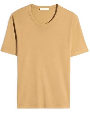 Lemaire Round-Neck Short-Sleeve Rib T-Shirt - Yellow