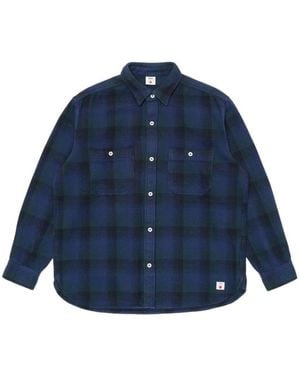 Edwin Work Check-Pattern Japan Shirt - Blue