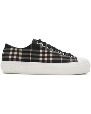 Burberry ブラック＆ベージュ チェック スニーカー
