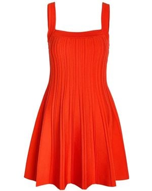 Jonathan Simkhai Indie Ribgebreide Flared Mini-Jurk - Rood