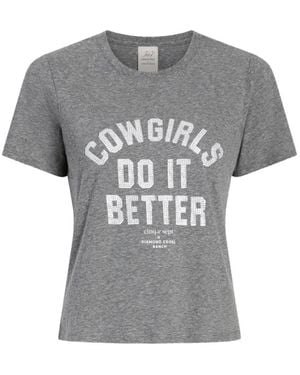 Cinq À Sept T-Shirt Manches Courtes Heatset Cowgirls - Grey