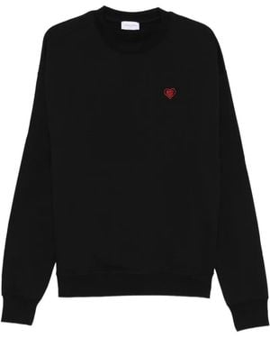 FAMILY FIRST Heart Cotton Jumper - Black