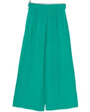 MOUTAKI Elasticated-Waistband Wide-Leg Pants - Green